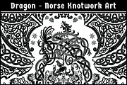 Viking Dragon, Fafnir Knotwork Art, a Decorative Illustration by Abysm Internal (Thumbnail 1 of 4)