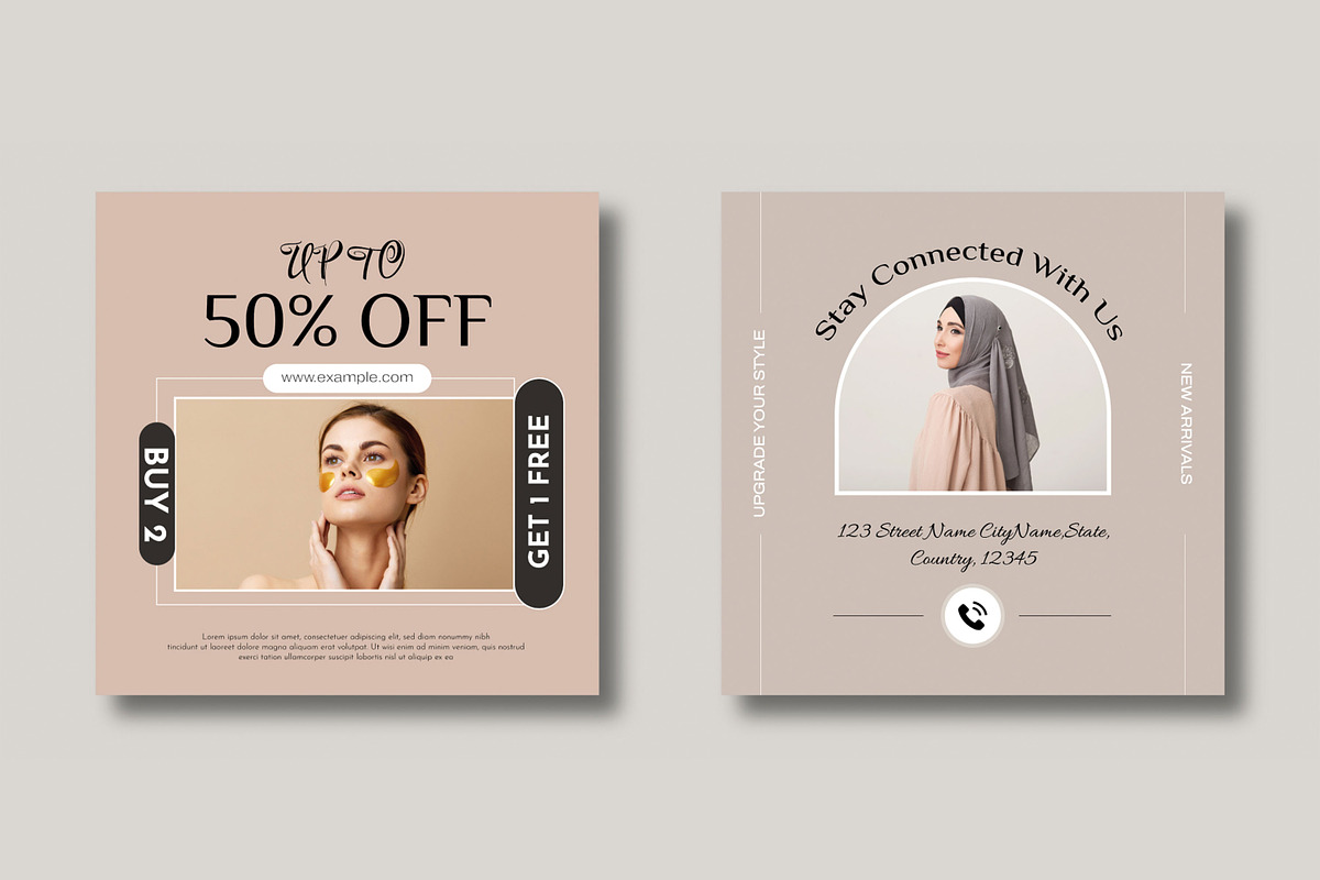 Minimal Fashion Social Media Post, a Social Media Template by MightyDesign (Photo 5 of 8)