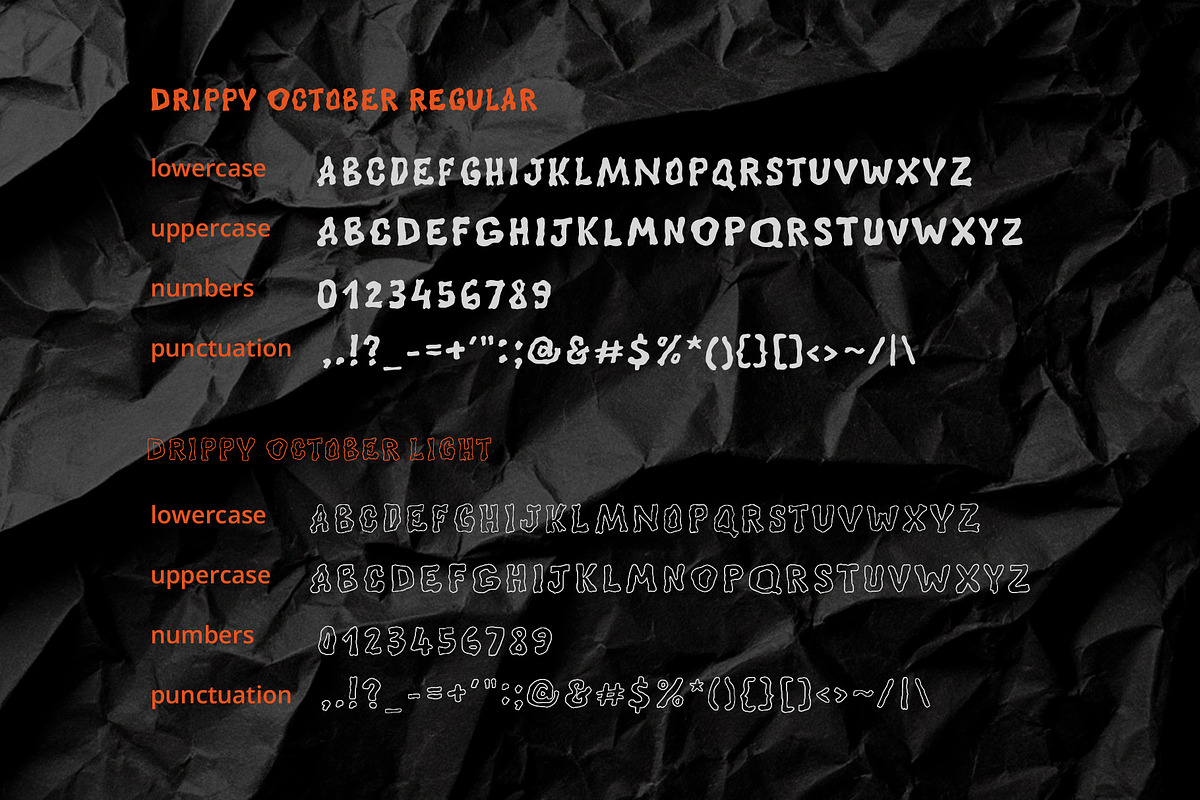 Drippy October Font, a Font by Olya Teplota (Photo 7 of 8)