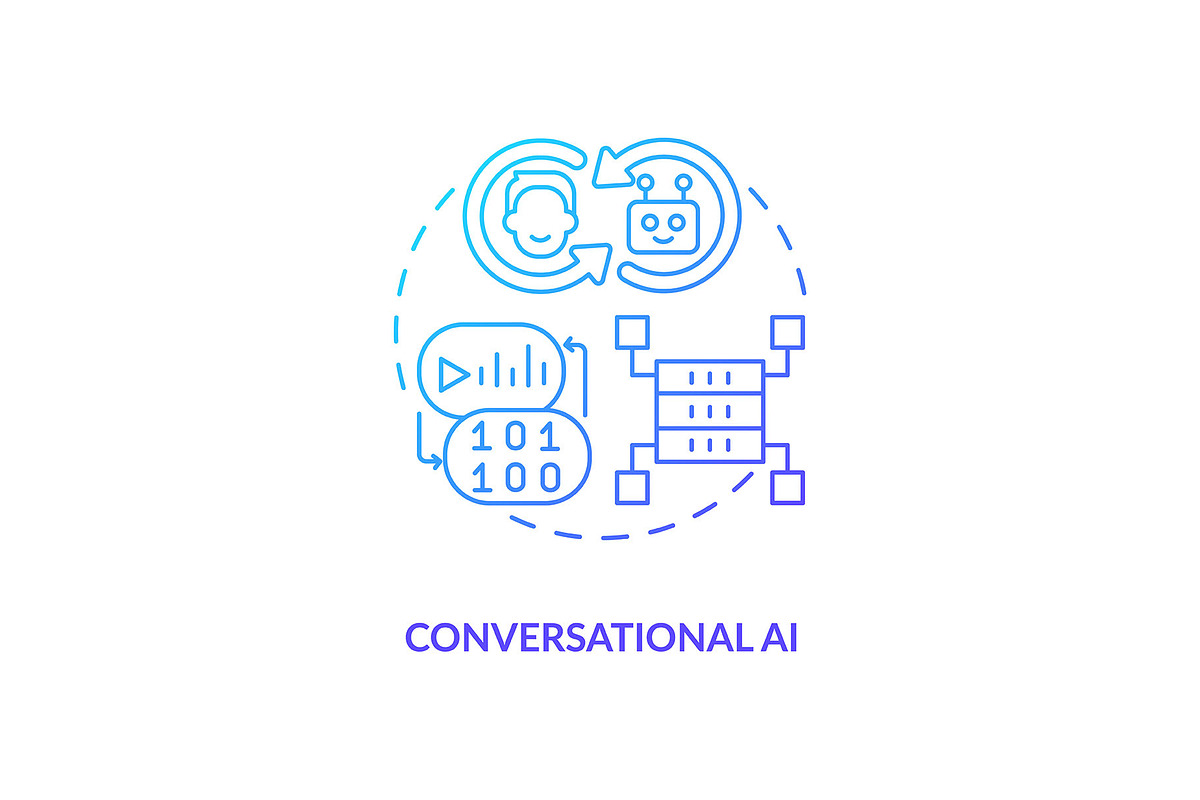 Conversational AI blue gradient, an Icon by IMG Visuals