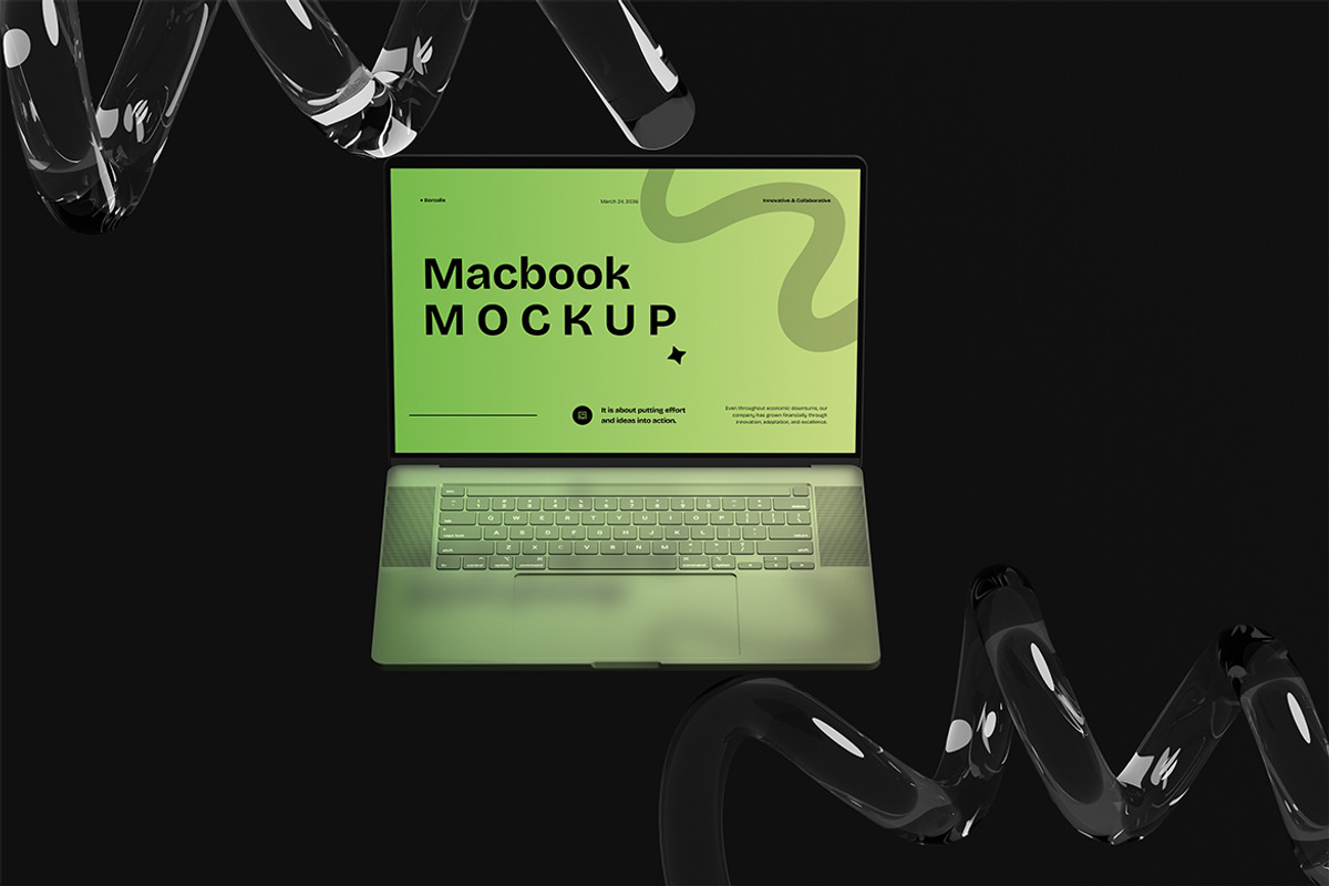 Macbook Mockup, a Mac Mockup by HanaSaka_Studio (Photo 4 of 5)