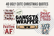 40 Ugly Cute Christmas Quotes, an Illustration by Artnoy (Thumbnail 1 of 8)