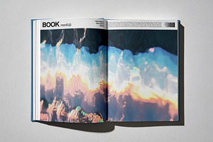 Open Hardcover Book Mockup, a Books & Magazine Mockup by Design Squad