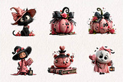 coquette Halloween clipart, a Seasonal Illustration by CreationArt (Thumbnail 3 of 7)