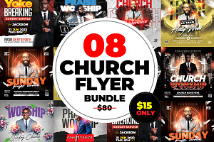 08 Church Flyer Bundle, a Flyer Template by StarPixles11