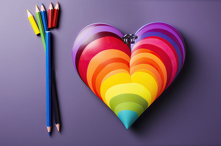 heart with the colors of the rainbow, an Arts & Entertainment Photo by Perpis