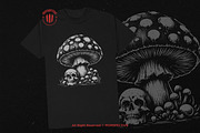 10 Bundle Dark Art Skull Mushroom, an Illustration by Morspective (Thumbnail 2 of 7)
