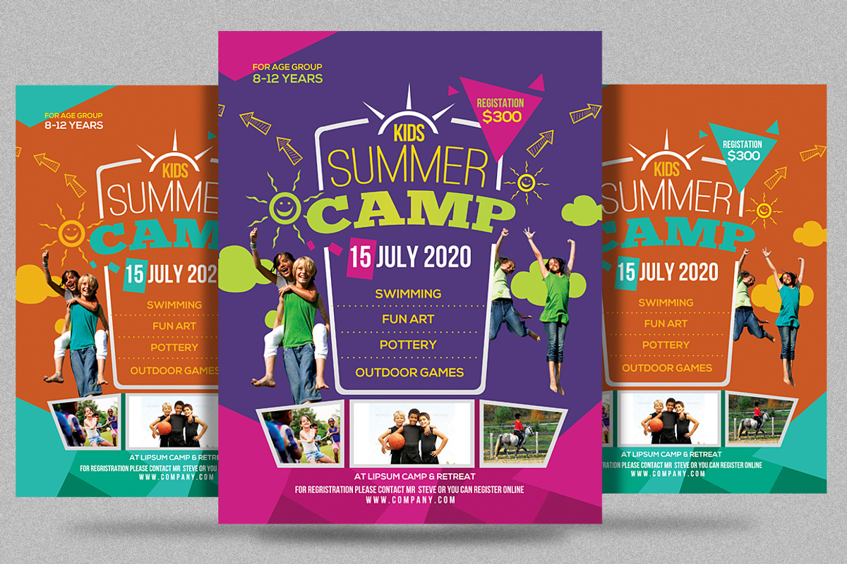 Kids Summer Camp Flyers Bundle, a Flyer Template by Satgur Graphic Design (Photo 3 of 4)