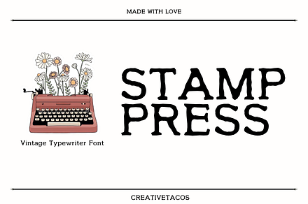 Stamp Press - Retro Typewriter Font