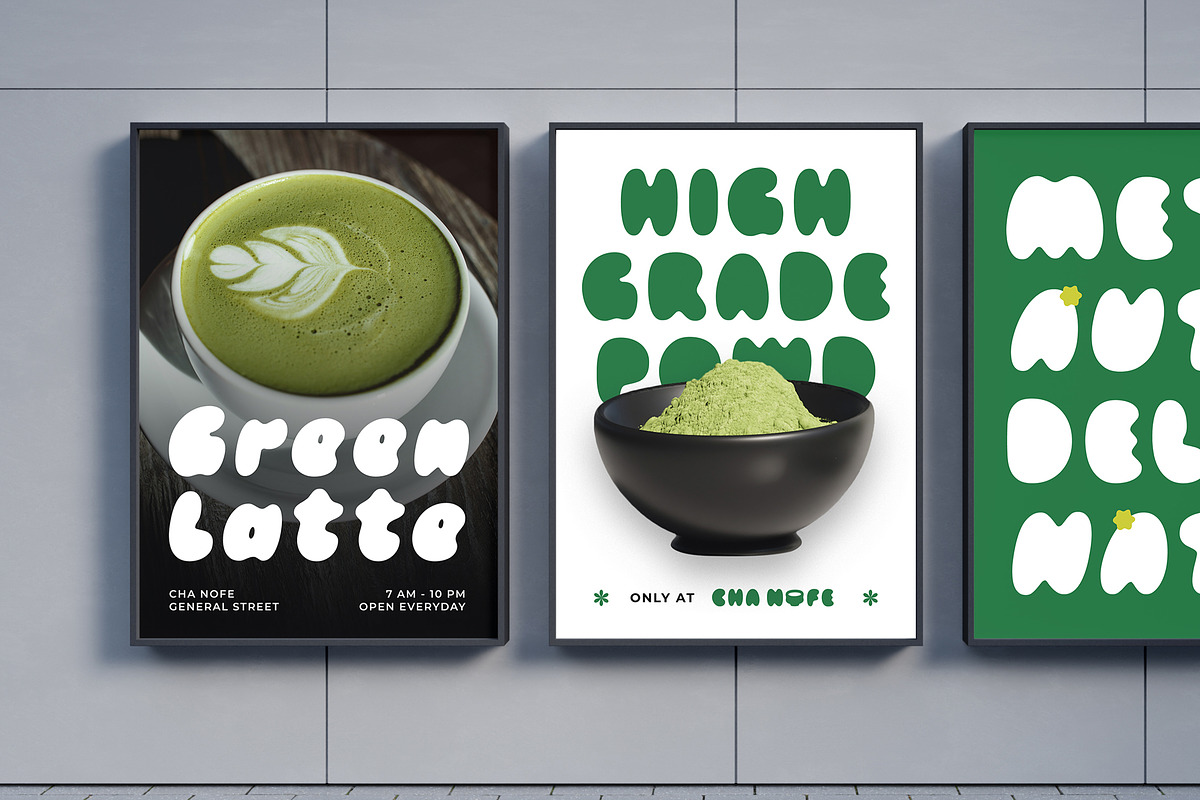 Matcha Brew - Blurry Bubble Font, a Sans Serif Font by Typia Nesia (Photo 7 of 12)