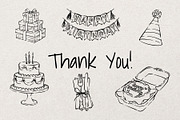Birthday | Whimsical Sketch Bundle, a Decorative Illustration by Artalia (Thumbnail 5 of 5)