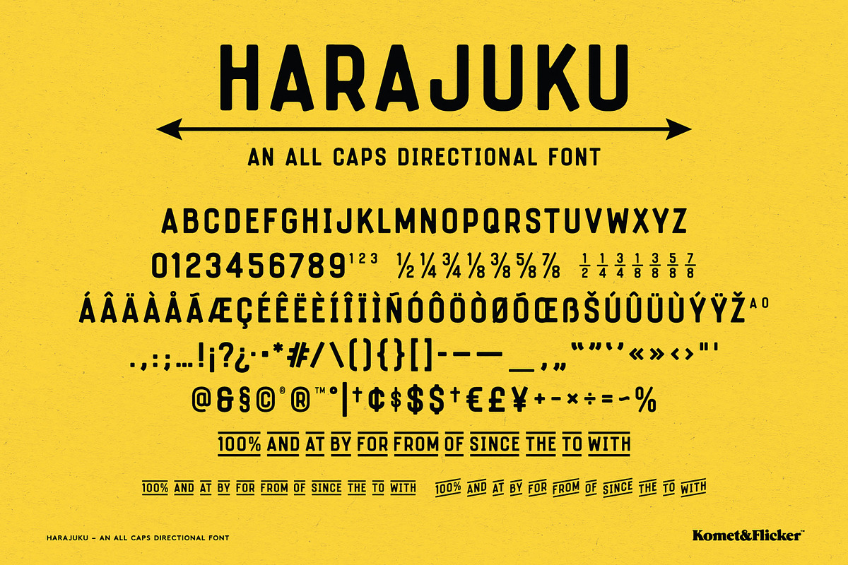 Harajuku - A Directional Font, a Sans Serif Font by Komet & Flicker (Photo 12 of 12)