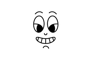 Cartoon face with quirky eyes, an Object Illustration by GraphiShop