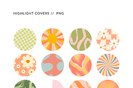 Groovy Story Highlight Covers