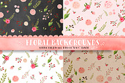 Floral patterns - watercolor paper, a Pattern Graphic by DigitalCloud (Thumbnail 1 of 2)