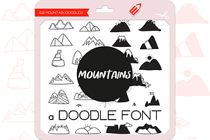 Mountain Doodles - Dingbats Font