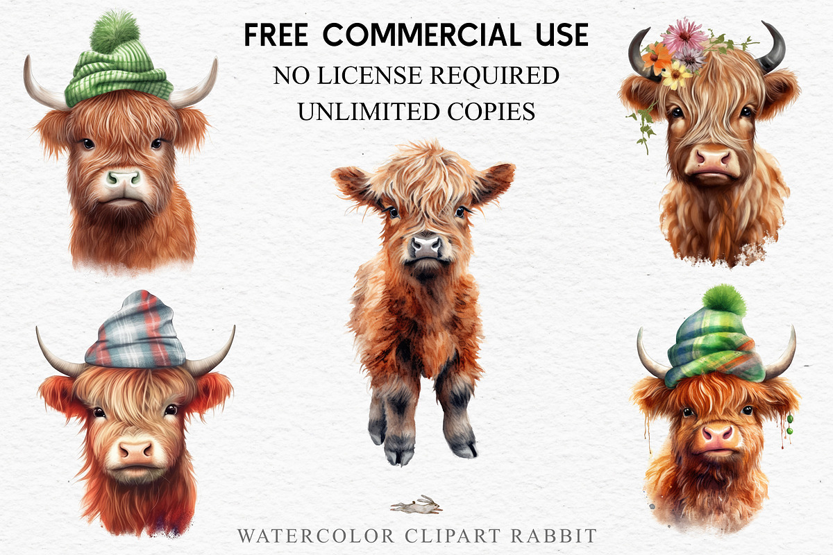 Highland Baby Cow Girl & Boy Dressed, an Animal Illustration by Rabbit Heart (Photo 5 of 7)