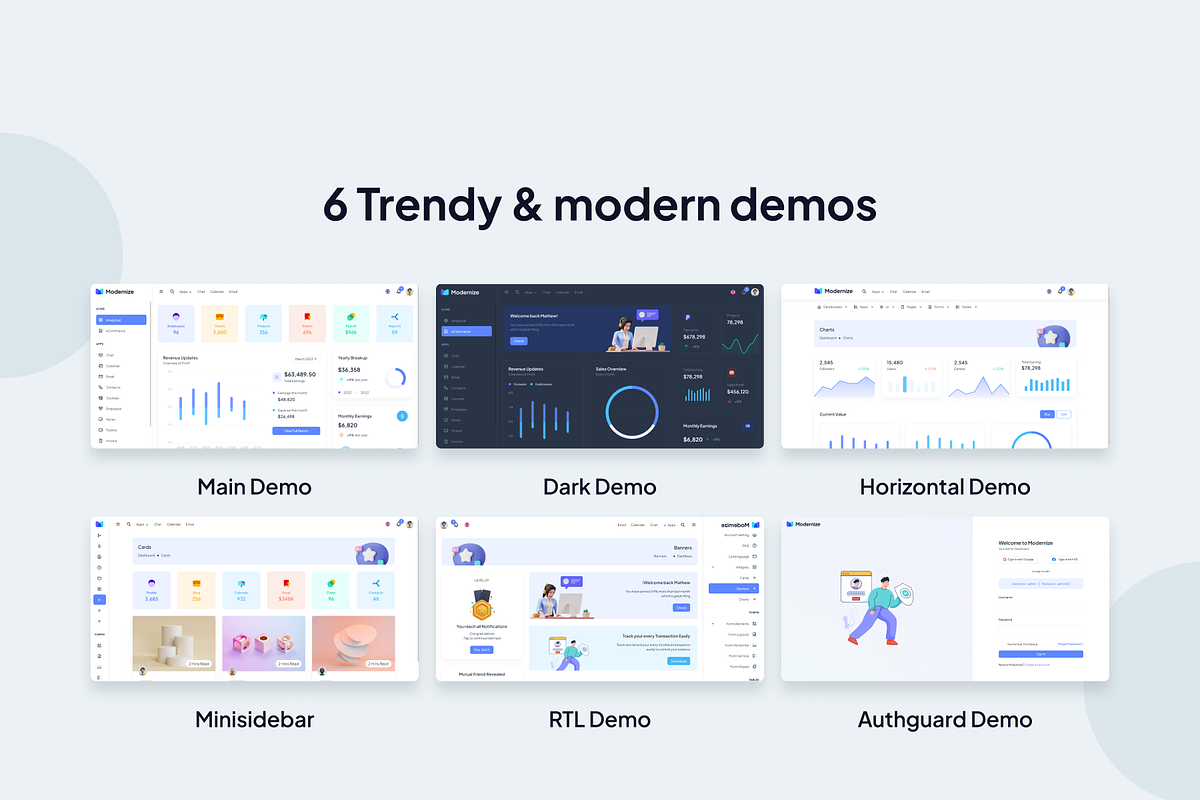 Modernize Angular Admin Dashboard, a Templates & Theme by AdminMart (Photo 3 of 15)