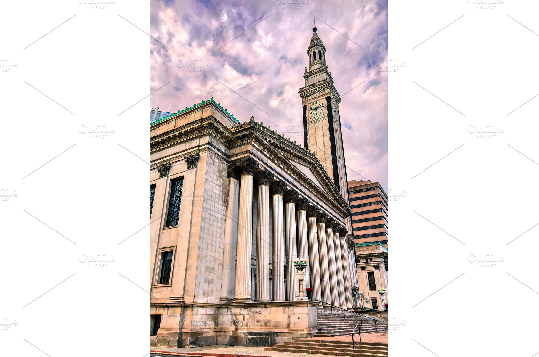 Classical Facade of Symphony Hall in, an Architecture Photo by Leonid Andronov