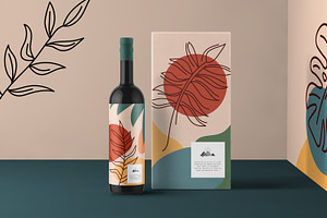 Set of handmade geometric background