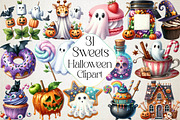 Halloween Sweets Clipart, an Illustration by DreamPrint404 (Thumbnail 1 of 6)