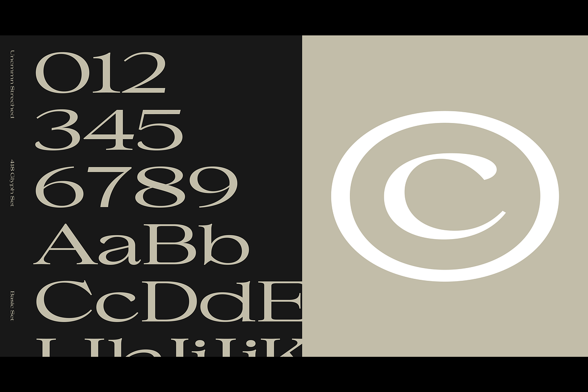 Uncmmn Stretched - 7 Style Serif, a Serif Font by Kotivoro (Photo 3 of 18)