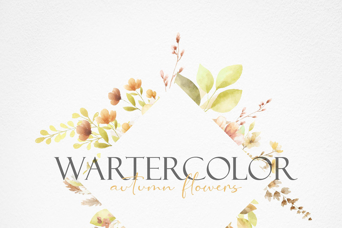 Rustic Autumn Watercolor Floral, a Pattern Graphic by Deckar_art (Photo 5 of 8)