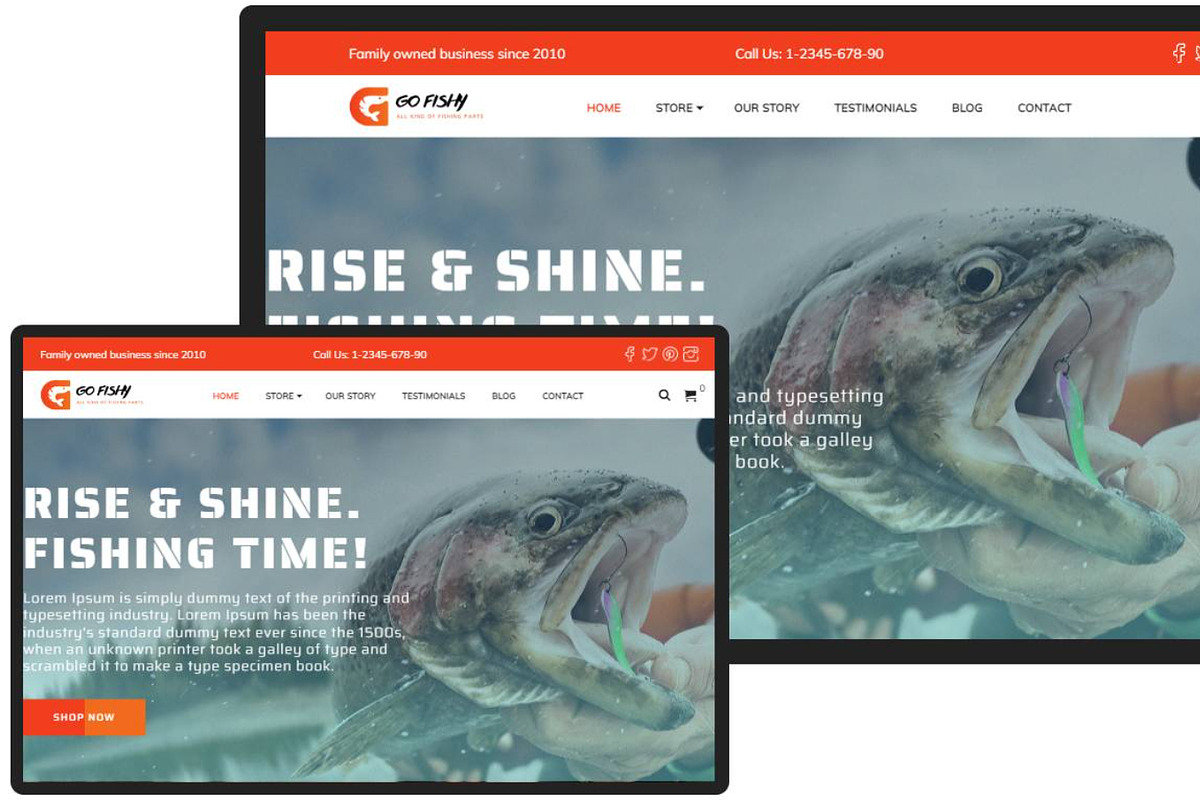 Fishing WordPress Theme preview 6