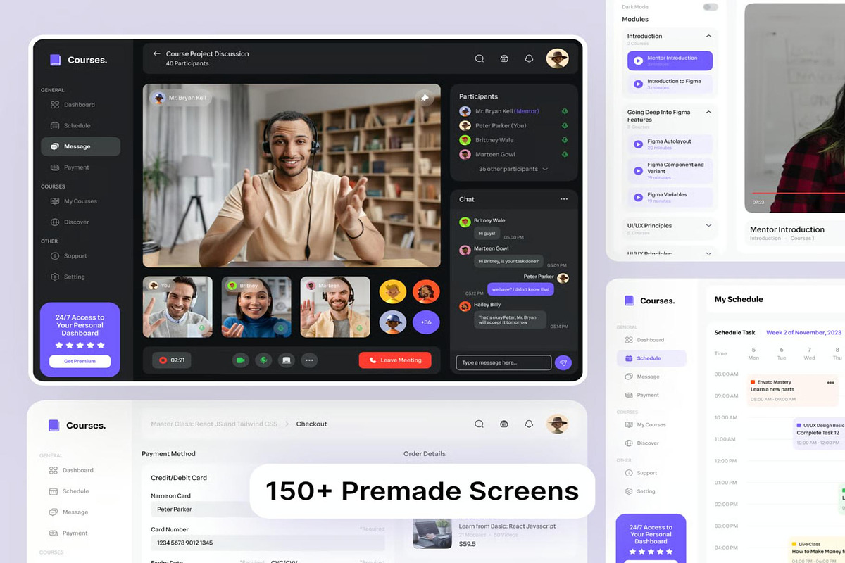 Courses - Courses Dashboard UI KIT, an UI Kit Template by Lumina_ui_ux202 (Photo 3 of 7)