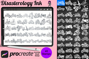 Motorbike Silhouette Set 1 Procreate