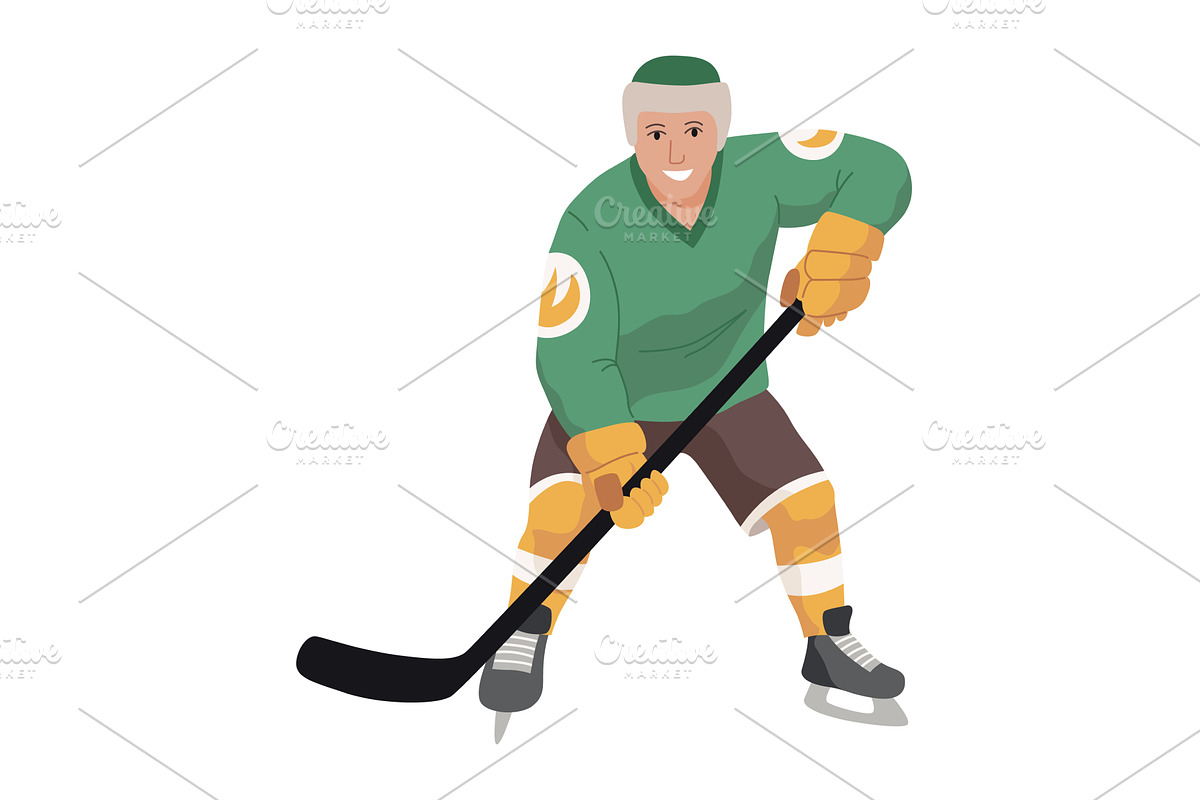 Ice hockey player. Athletes in, an Object Illustration by Things for designers