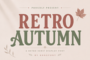 Retro Autumn - Vintage Serif Font, a Serif Font by overlaytemplates (Thumbnail 1 of 5)