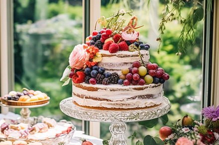 Ice cream desserts buffet table, event food catering for wedding, a Food & Drink Photo by Anneleven