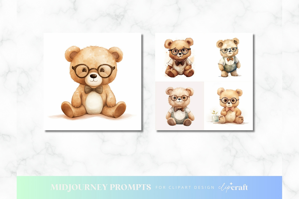 Watercolor Transport Bears Prompt, an Animal Illustration by ClipCraft (Photo 3 of 9)