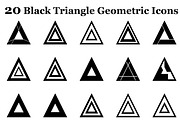 20 Black Triangle Geometric Icons, an Icon by Gfx_Store (Thumbnail 1 of 10)