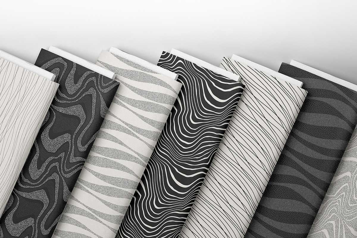 Spotty Waves | Seamless Patterns Set, a Pattern Graphic by Curly_Pat (Photo 7 of 7)