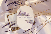 Lilac flowers, Watercolor clipart, an Object Illustration by ollalya (Thumbnail 4 of 5)