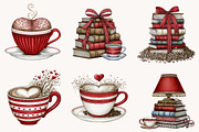 Coffee & Reading Moments Clipart, a Seasonal Illustration by Designworld (Thumbnail 4 of 9)