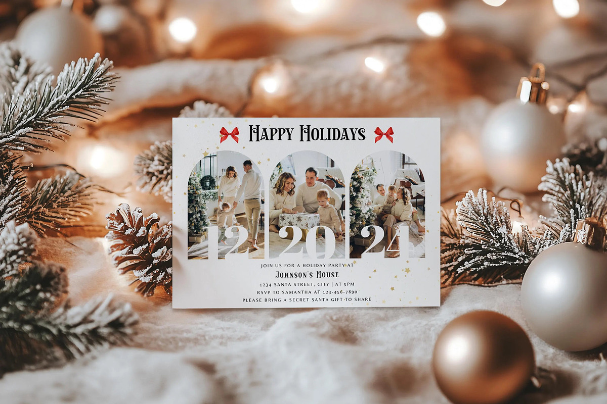 Family Christmas Photo Card, a Card Template by LucaTheme (Photo 3 of 5)