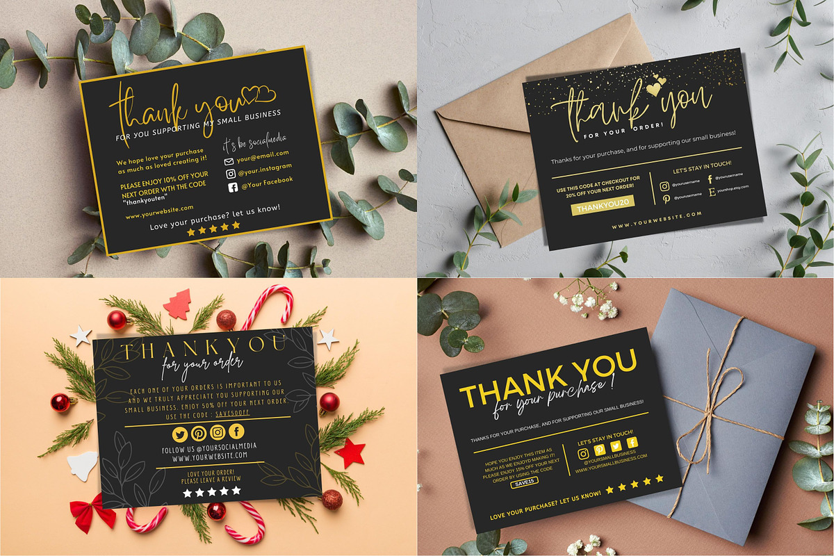 THANK YOU CARD FOR SMALL BUSINESS., a Flyer Template by Oskar Wantopi (Photo 7 of 13)