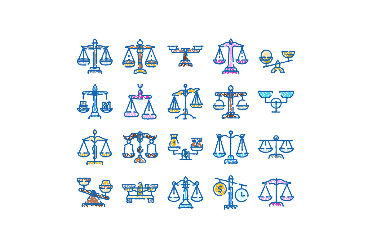 Collection of balance scales, an Object Graphic by pikepicture (Photo 1 of 3)