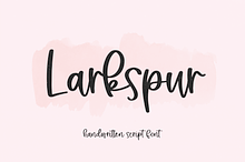 Larkspur | Handwritten Script Font