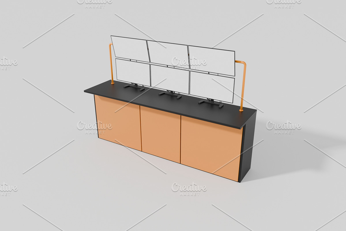 3D Model Multi Computer Monitor, an Object 3D Model by mrfauzi (Photo 2 of 7)