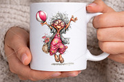 Summer Funny Grandma Clipart PNG, a Seasonal Illustration by Canvas Craft (Thumbnail 6 of 6)