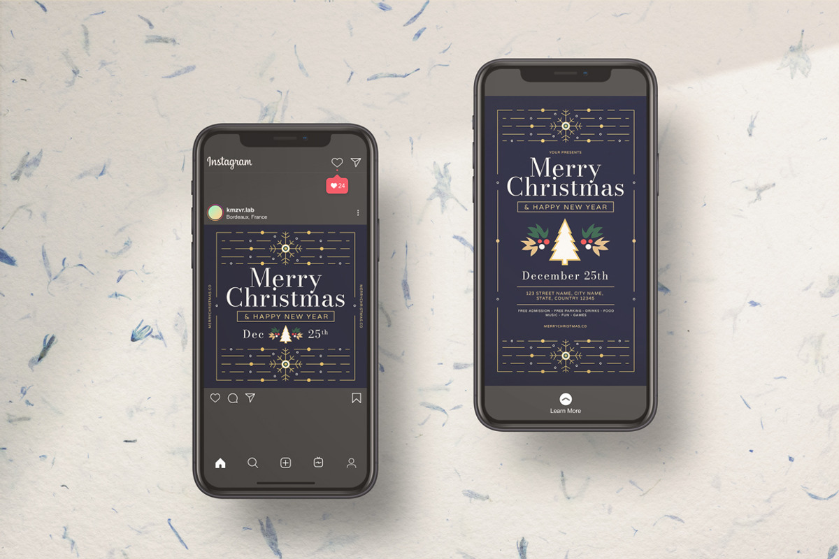 Merry Christmas Flyer Set, a Flyer Template by KMZVR.Lab (Photo 4 of 6)
