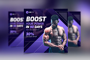 Gym social media post template, a Social Media Template by zahidhossainalif (Thumbnail 5 of 6)
