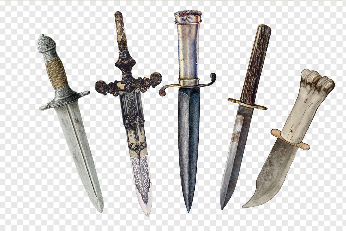 Vintage Daggers Clipart Illustration, an Illustration by Secret Helper (Photo 3 of 8)