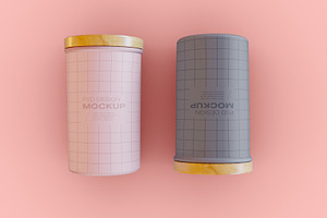 Cylinder Packaging Mockup