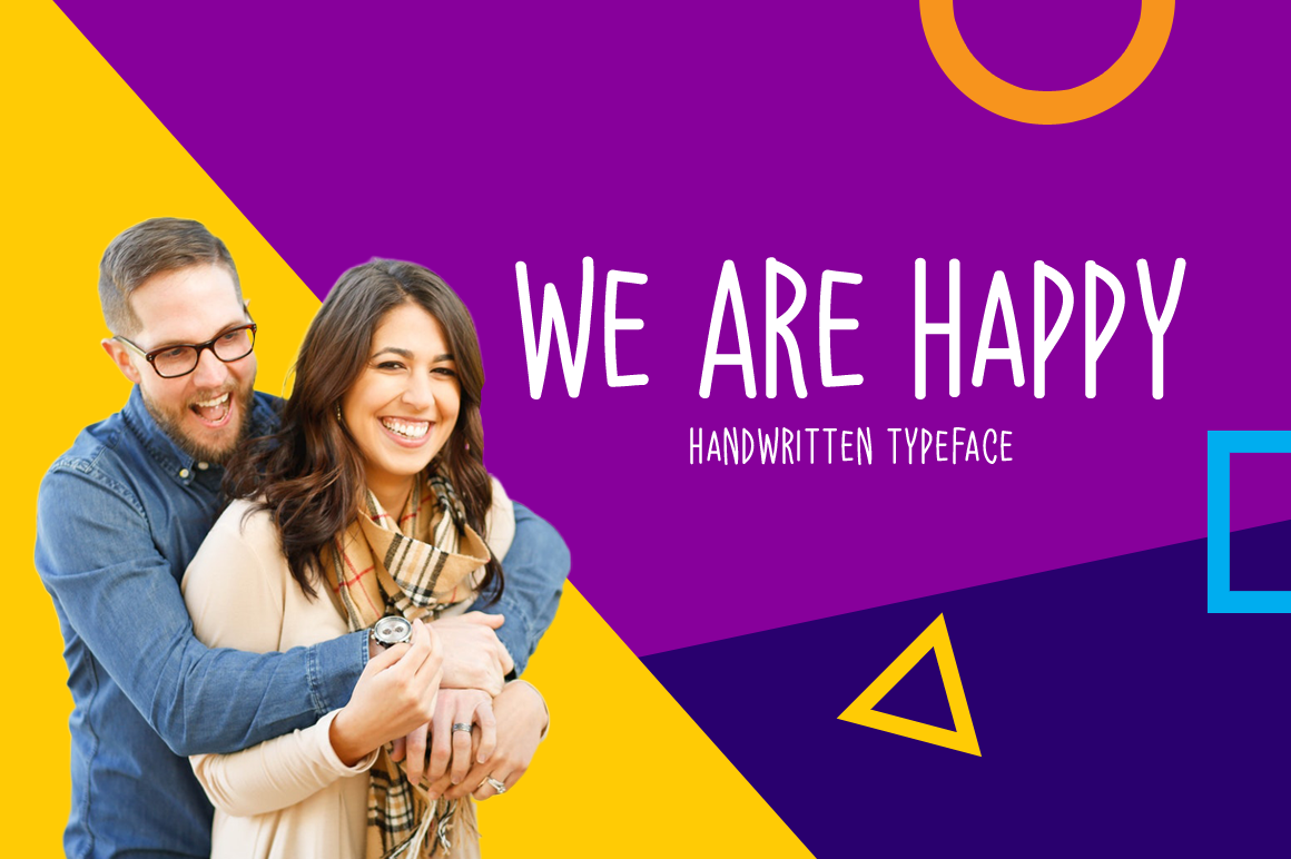 We Are Happy Typeface, a Script Font by Seemly Fonts