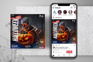Halloween - Instagram Flyer Template, a Social Media Template by PixelsDesign
